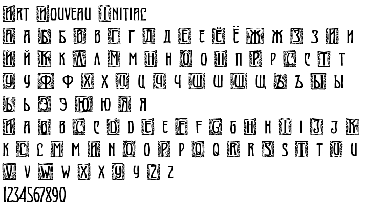 Art-Nouveau_Initial font